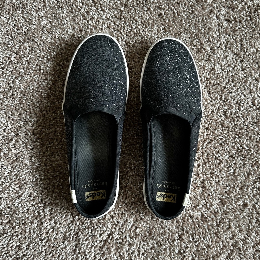 ✨Keds + Kate Spade ♠️ Women's Black Slip-On Sneakers ✨